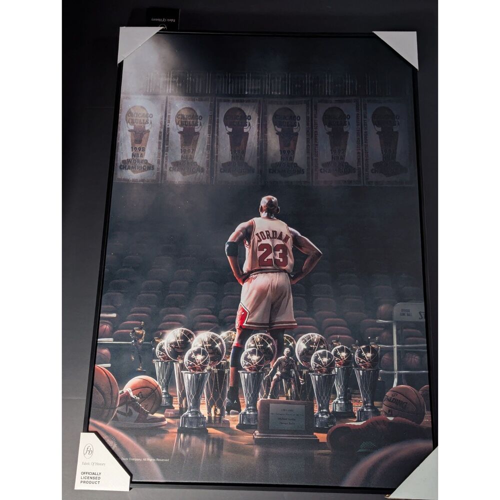 Michael Jordan Official Upper Deck 6 Rings Legacy Poster Art 2' x 3' NBA Bulls